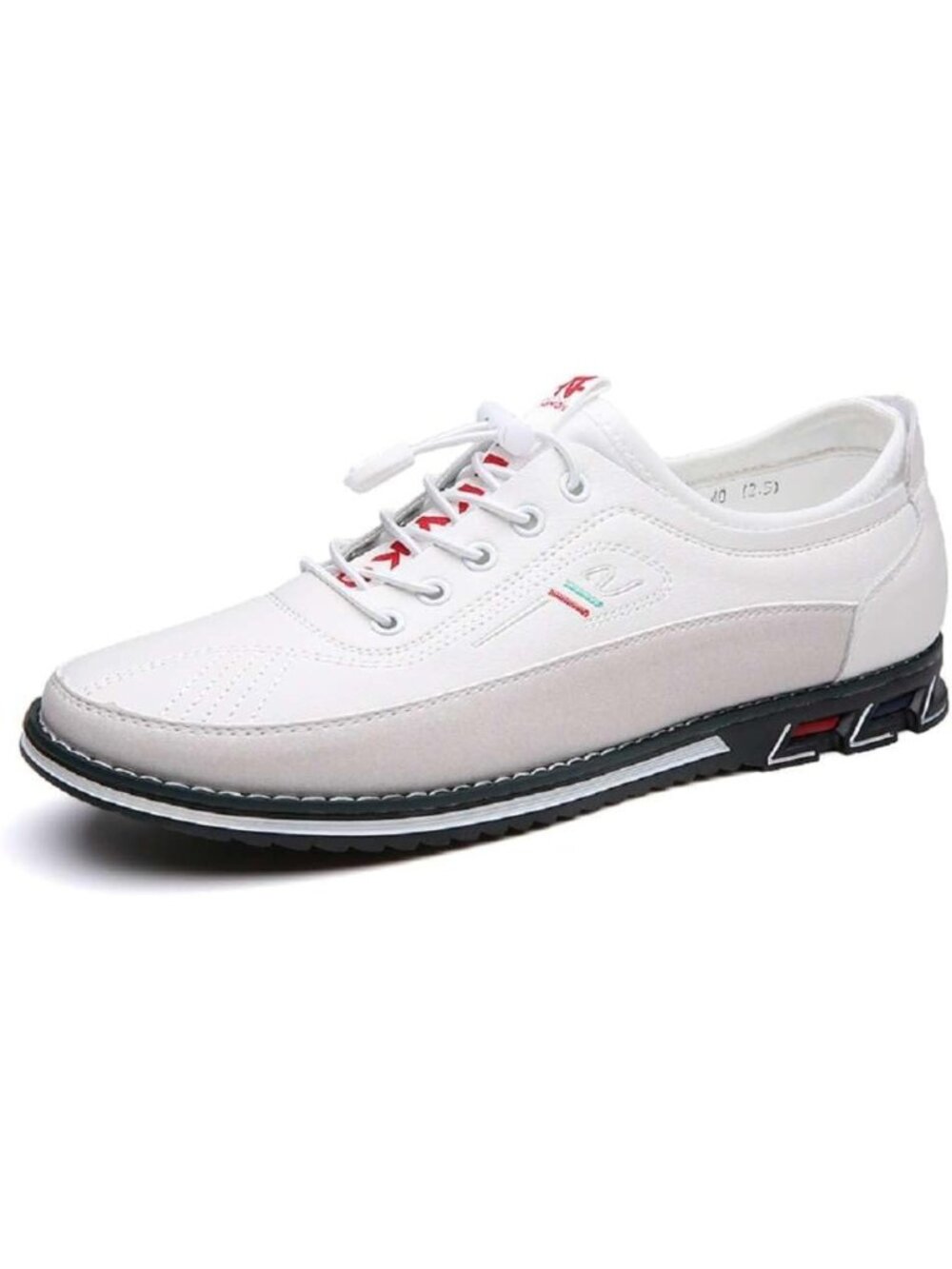 Men's White Textured Pebbled Leather Lace-Up Pointed Toe Driving Loafers Shoes
